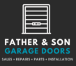 Father and son garage doors logo